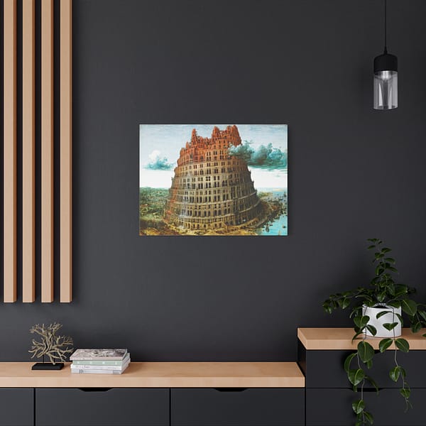12259646746140070722_2048.jpeg The Little Tower of Babel (Vienna) - Pieter Bruegel the Elder (c. 1563) - Renaissance Canvas Print