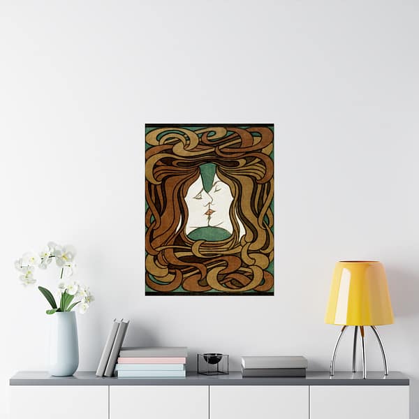 12351790654604155321_2048.jpeg The Kiss - Peter Behrens (1898) - Art Nouveau Poster Print