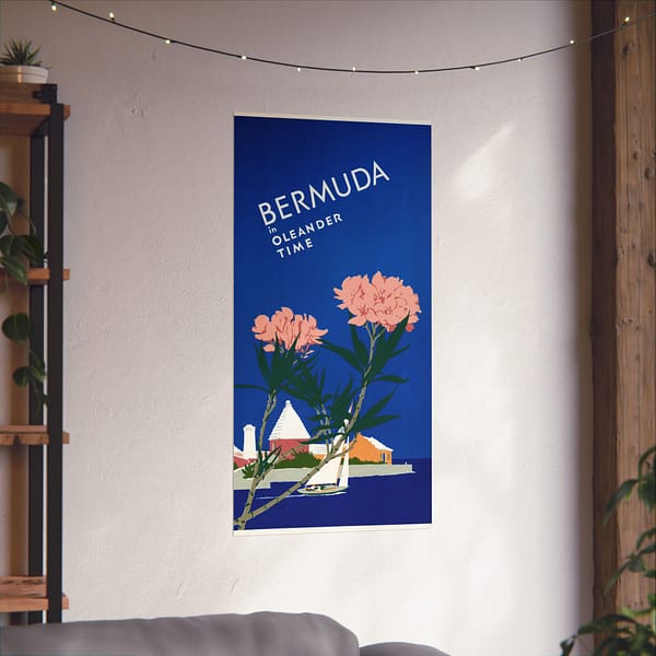 12436702901548394404_2048-1.jpeg Bermuda in Oleander Time Adolph Treidler (1952) - Vintage Travel Poster Print