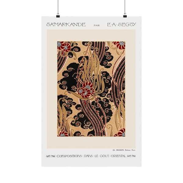 12440616991205763767_2048.jpeg Flower Pattern Stencil Print - Compositions dans le Gout Oriental - E. A. Séguy (1914) - Art Deco Poster Print