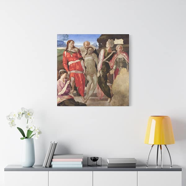 12568921282053935660_2048-1.jpeg The Entombment - Michelangelo (c. 1500-01) - Renaissance Canvas Print