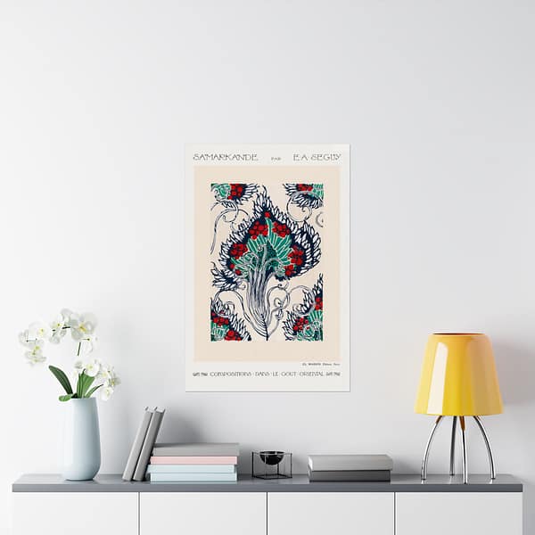 12582653029459231083_2048.jpeg Botanical Pochoir Pattern in Oriental style - E. A. Séguy (1914) - Art Nouveau Poster Print