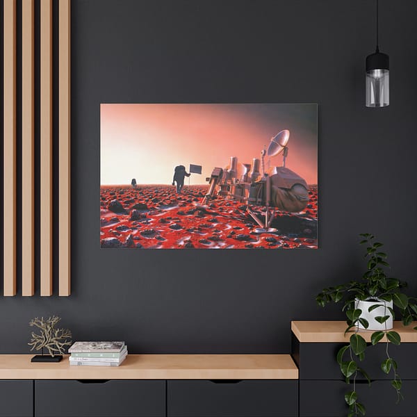 12619184384060717961_2048.jpeg Astronauts Approach Viking 2 - NASA, Pat Rawlings (1991) - Space Age Canvas Print