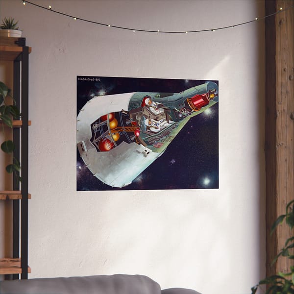 1263181602340756017_2048.jpeg Two-man Gemini Spacecraft in Flight - NASA (c. 1965) - Space Age Poster Print