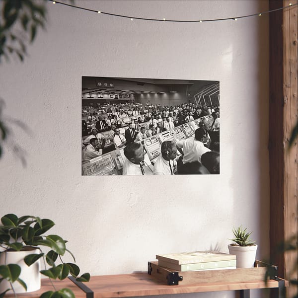 12704484180384632532_2048.jpeg Kennedy Space Center Mission Control during Apollo 11 Launch - NASA (1969) - Space Age Poster Print