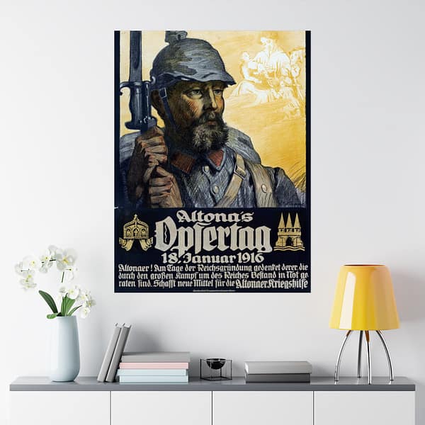 12706281800510842837_2048.jpeg Altona's Opfertag, 18. Januar - Wilhelm Battermann (1916) - Patriotic WWI Poster Print