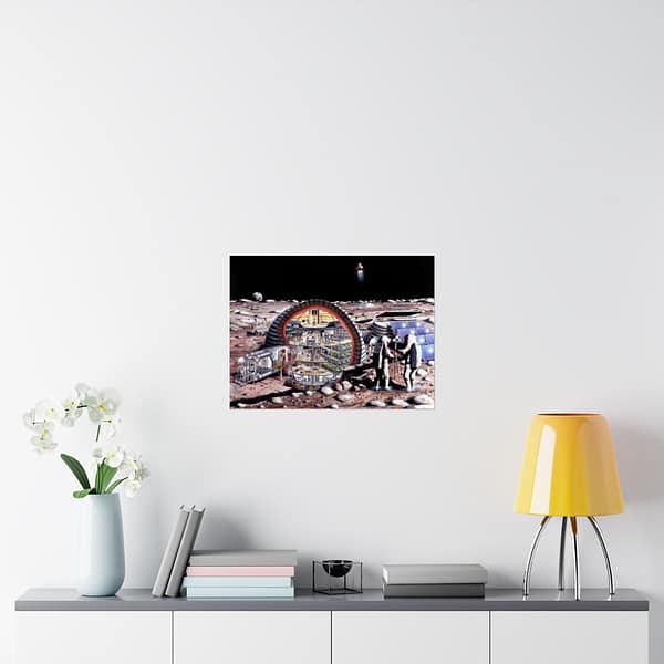 12752706470037429768_2048.jpeg Inflatable Module for Lunar Base - NASA (1989) - Space Age Poster Print