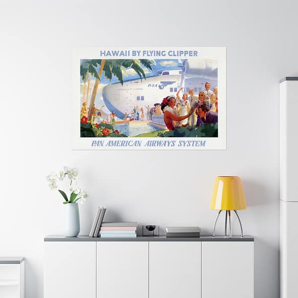 12812028871136685496_2048.jpeg Hawaii by Flying Clipper - Pan American Airways System (1938) - Vintage Travel Poster Print