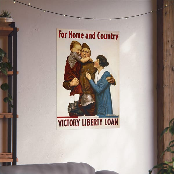 12976780544251028290_2048.jpeg For Home and Country - Victory Liberty Loan - Alfred Everitt Orr (1918) - Patriotic WWI Poster Print