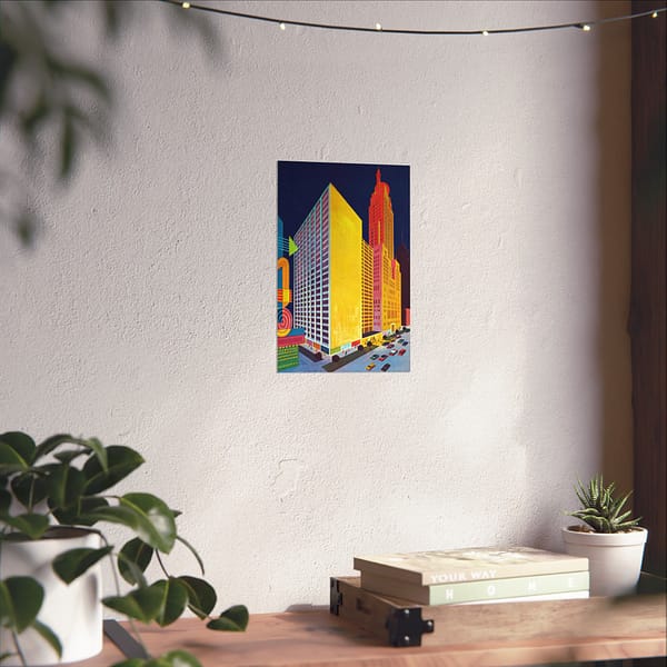 13130094590732175206_2048.jpeg Sheraton-Chicago Hotel - 505 North Michigan Avenue (1960–1979) - Vintage Travel Poster Print