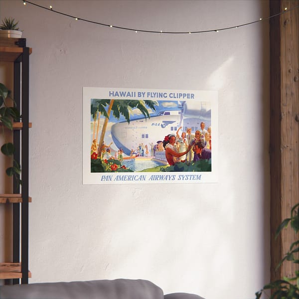 13131630924402827587_2048.jpeg Hawaii by Flying Clipper - Pan American Airways System (1938) - Vintage Travel Poster Print