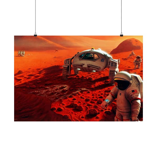 13173454253329068353_2048.jpeg Humans on Mars - NASA, Pat Rawlings (1995) - Space Age Poster Print
