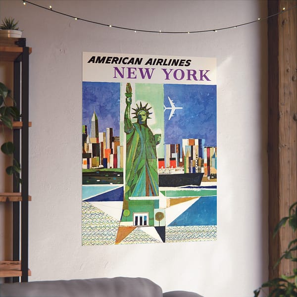 13380879906138643942_2048.jpeg American Airlines - New York - Webber (1964) - Vintage Travel Poster Print