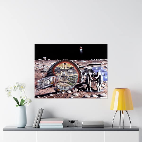 13381035675723435492_2048.jpeg Inflatable Module for Lunar Base - NASA (1989) - Space Age Poster Print