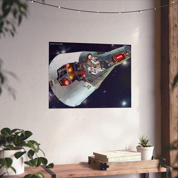 13444821452155276565_2048.jpeg Two-man Gemini Spacecraft in Flight - NASA (c. 1965) - Space Age Poster Print