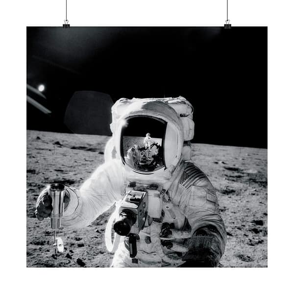 13452195579656973473_2048.jpeg Astronaut Alan Bean on the Moon - Apollo 12 Mission - NASA (1969) - Space Age Poster Print