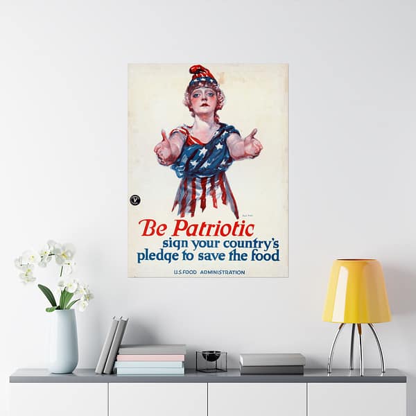 13539396317966705951_2048.jpeg Be Patriotic - Sign Your Country's Pledge to Save the Food - Paul Stahr (1918) - Patriotic WWI Poster Print