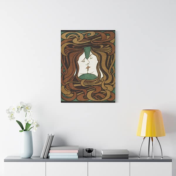 13545911254795875456_2048.jpeg The Kiss - Peter Behrens (1898) - Art Nouveau Canvas Print