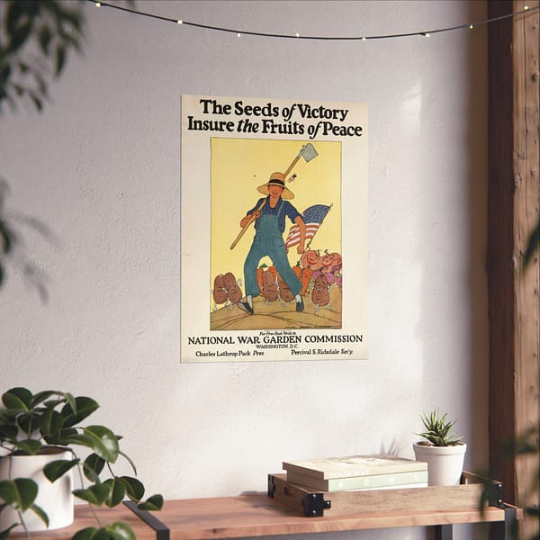 13587196392936544217_2048.jpeg The Seeds of Victory Insure the Fruits of Peace - Maginel Wright Enright (1919) - Patriotic Poster Print