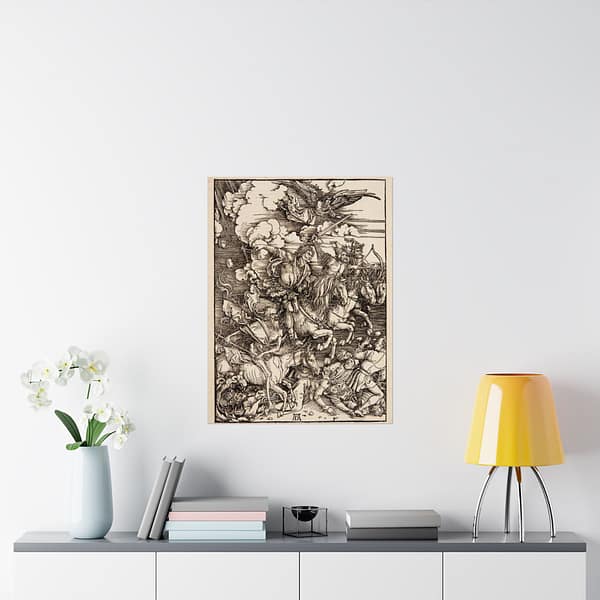 13869427726285762702_2048.jpeg The Four Horsemen of the Apocalypse - Albrecht Dürer (1498) - Renaissance Poster Print