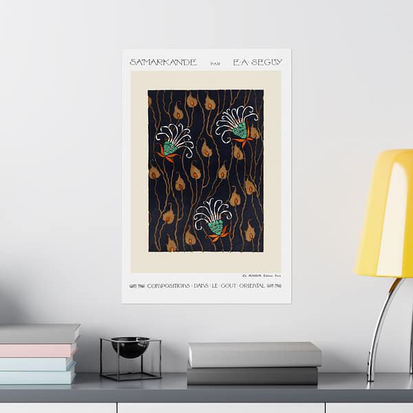 13909469178013610377_2048.jpeg Flower Pattern Pochoir Print - Compositions dans le Gout Oriental - E. A. Séguy (1914) - Art Deco Poster Print