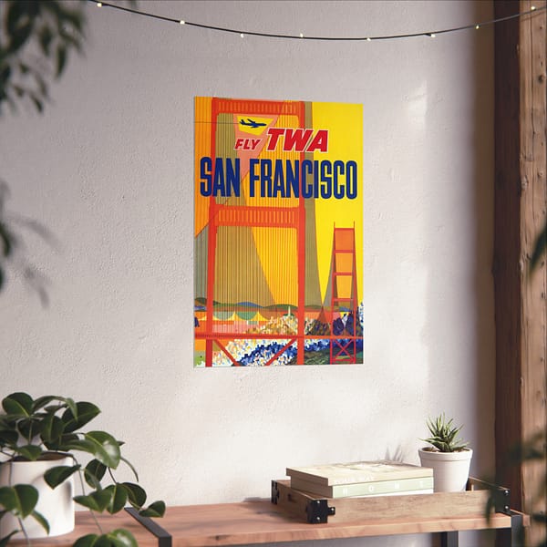 13992461033648946486_2048.jpeg Fly TWA - San Francisco - David Klein (1957) - Vintage Travel Poster Print