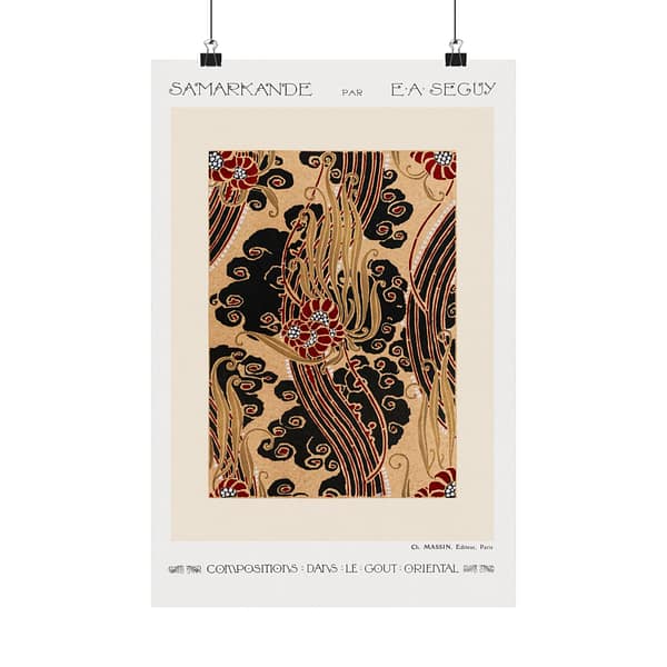 13994893911049197477_2048.jpeg Flower Pattern Stencil Print - Compositions dans le Gout Oriental - E. A. Séguy (1914) - Art Deco Poster Print