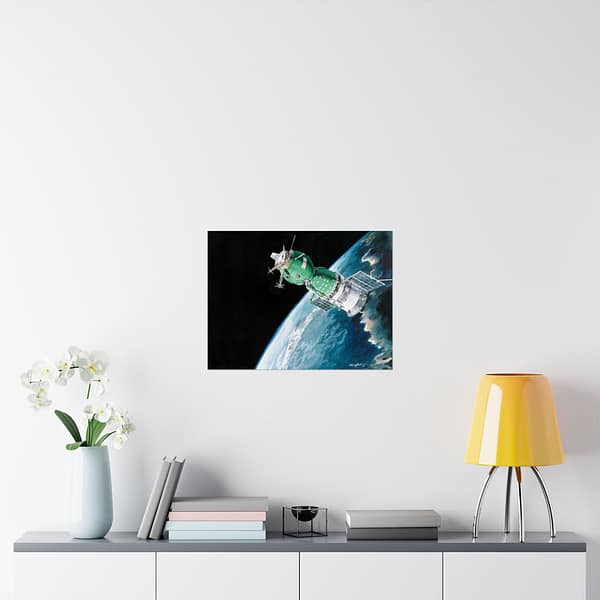 14219930885490871479_2048.jpeg The Soyuz 19 ASTP Spacecraft - NASA, Paul Fjeld (1975) - Space Age Poster Print