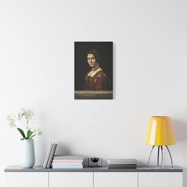 14333583769403985668_2048.jpeg La Belle Ferronnière - Leonardo da Vinci (c. 1490-96) - Renaissance Canvas Print