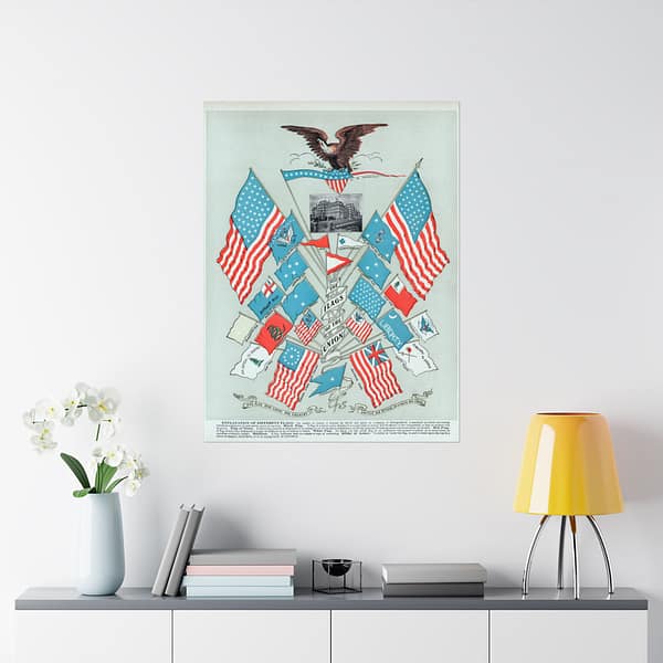 14340175564731044564_2048.jpeg The Flags of the Union - George Franklin Cram and Eugene Murray-Aaron (1901) - Patriotic Poster Print