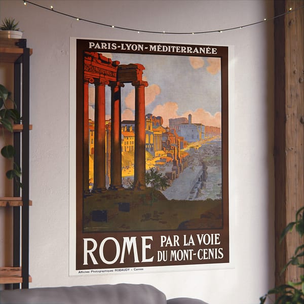14465764340389192686_2048.jpeg Rome via the Mont-Cenis Route - Géo Dorival (1920) - Vintage Travel Poster Print