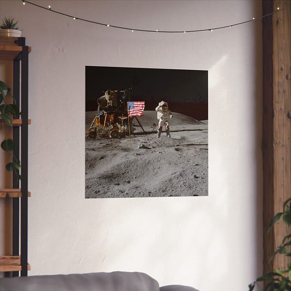 14479105193716415682_2048.jpeg Astronaut John W. Young on the Moon - Apollo 16 Mission - NASA (1972) - Space Age Poster Print