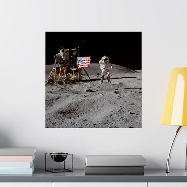 14498308124413168097_2048.jpeg Astronaut John W. Young on the Moon - Apollo 16 Mission - NASA (1972) - Space Age Poster Print