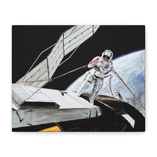 14537060803772770244_2048.jpeg Charles Conrad Jr., Skylab 2 Commander - NASA, Paul Fjeld (1973) - Space Age Canvas Print