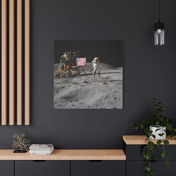14581317720568332535_2048.jpeg Astronaut John W. Young on the Moon - Apollo 16 Mission - NASA (1972) - Space Age Canvas Print