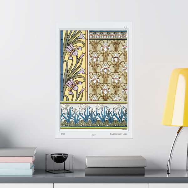 14596301363651115438_2048.jpeg Iris from La Plante et ses Applications Ornementales - Maurice Pillard Verneuil (1896) - Art Nouveau Poster Print