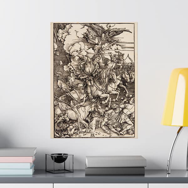 14605402809485933658_2048.jpeg The Four Horsemen of the Apocalypse - Albrecht Dürer (1498) - Renaissance Poster Print
