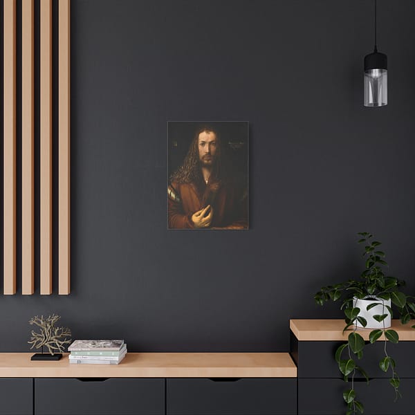 1461260274632955110_2048.jpeg Self-Portrait at Twenty-Eight - Albrecht Dürer (1500) - Renaissance Canvas Print