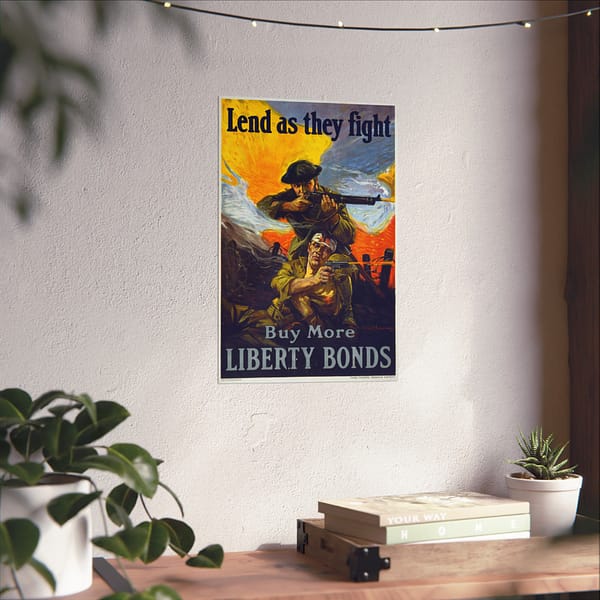 14621811871724053091_2048.jpeg Lend as They Fight - Buy More Liberty Bonds - Sidney H. Riesenberg (1918) - Patriotic WWI Poster Print