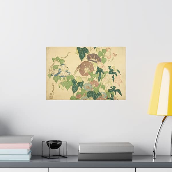 14625855986211984181_2048.jpeg Morning Glories and Tree Frog - Katsushika Hokusai (c. 1833-34) - Japanese Woodblock Poster Print