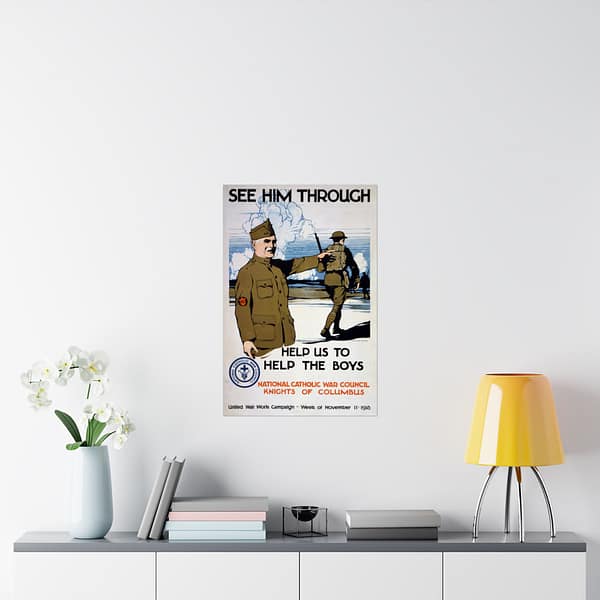 14753127740159936884_2048.jpeg See Him Through - Help us to Help the Boys - Burton Rice (1918) - Patriotic WWI Poster Print