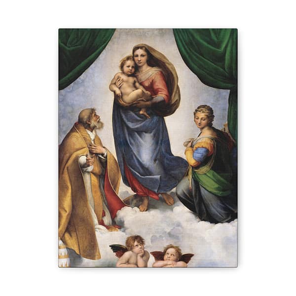 14775039609246779698_2048.jpeg The Sistine Madonna - Raphael (1513-14) - Renaissance Canvas Print