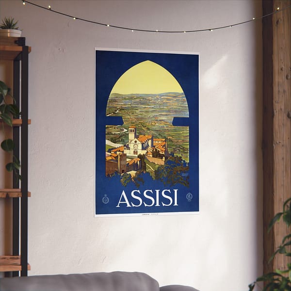 14819220252508528902_2048.jpeg Assisi, Italy - ENIT Italian National Tourist Board - Vittorio Grassi (c. 1920) - Vintage Travel Poster Print