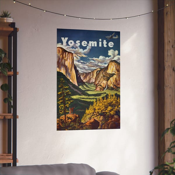 14832321722946163961_2048.jpeg Yosemite - United Air Lines - Joseph Fehér (1945) - Vintage Travel Poster Print