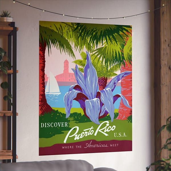 14850118493191355227_2048.jpeg Discover Puerto Rico U.S.A. - Where the Americas Meet - Frank S. Nicholson (c. 1936-40) - Vintage Travel Poster Print