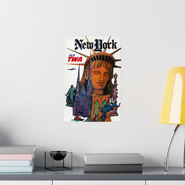 14860808109522374384_2048.jpeg New York - Fly TWA - David Klein (1970) - Vintage Travel Poster Print