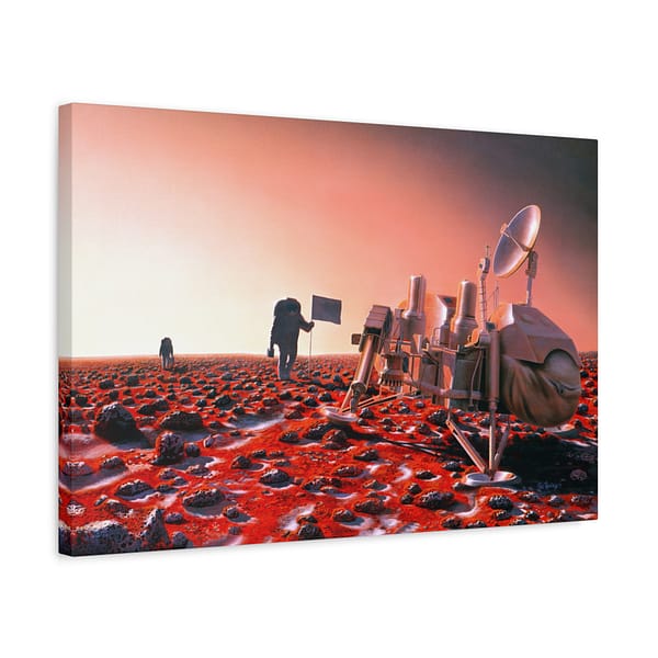 14889198381803032046_2048.jpeg Astronauts Approach Viking 2 - NASA, Pat Rawlings (1991) - Space Age Canvas Print
