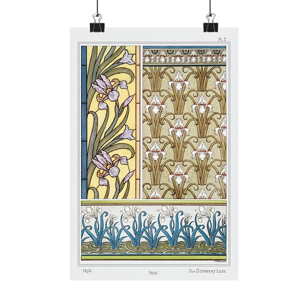 1490059409773960358_2048.jpeg Iris from La Plante et ses Applications Ornementales - Maurice Pillard Verneuil (1896) - Art Nouveau Poster Print