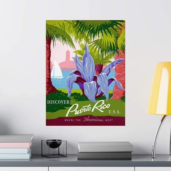 1501173568047350396_2048.jpeg Discover Puerto Rico U.S.A. - Where the Americas Meet - Frank S. Nicholson (c. 1936-40) - Vintage Travel Poster Print