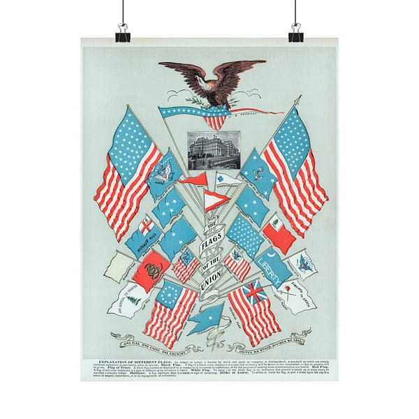 15069528406715789893_2048.jpeg The Flags of the Union - George Franklin Cram and Eugene Murray-Aaron (1901) - Patriotic Poster Print